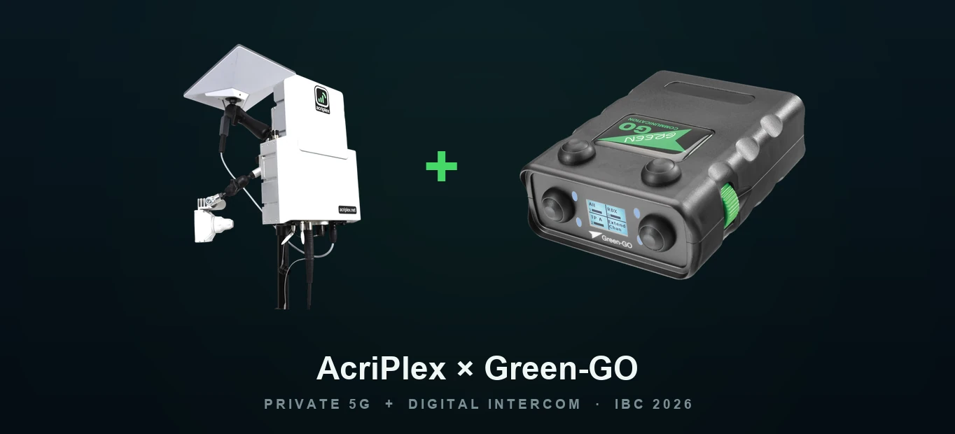 AcriPlex and Green-GO to demonstrate integrated Private 5G intercom at IBC 2026